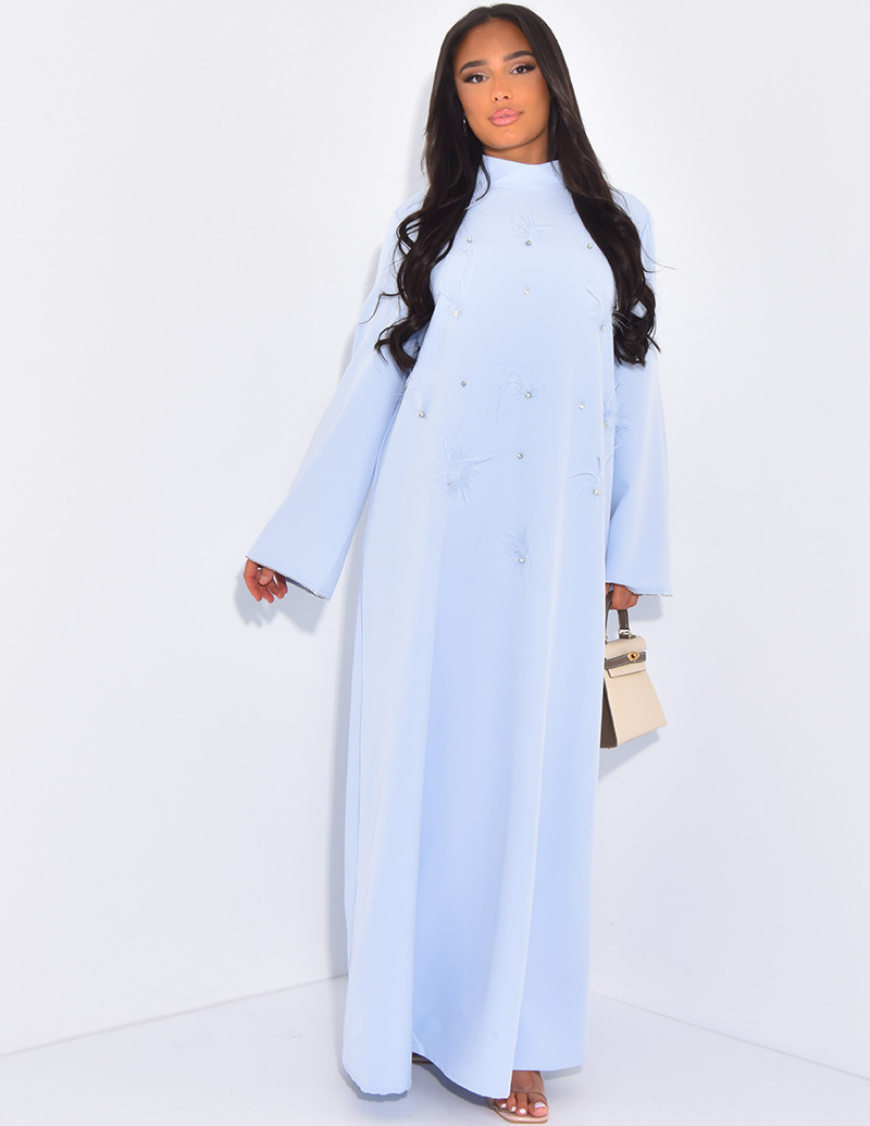 Abaya premium à perlage...