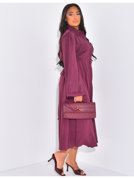 Striped shirt dress to tie in the back