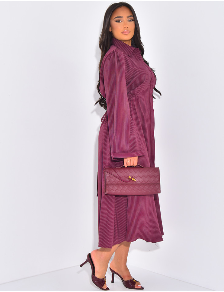 Striped shirt dress to tie in the back