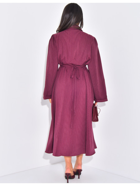 Striped shirt dress to tie in the back