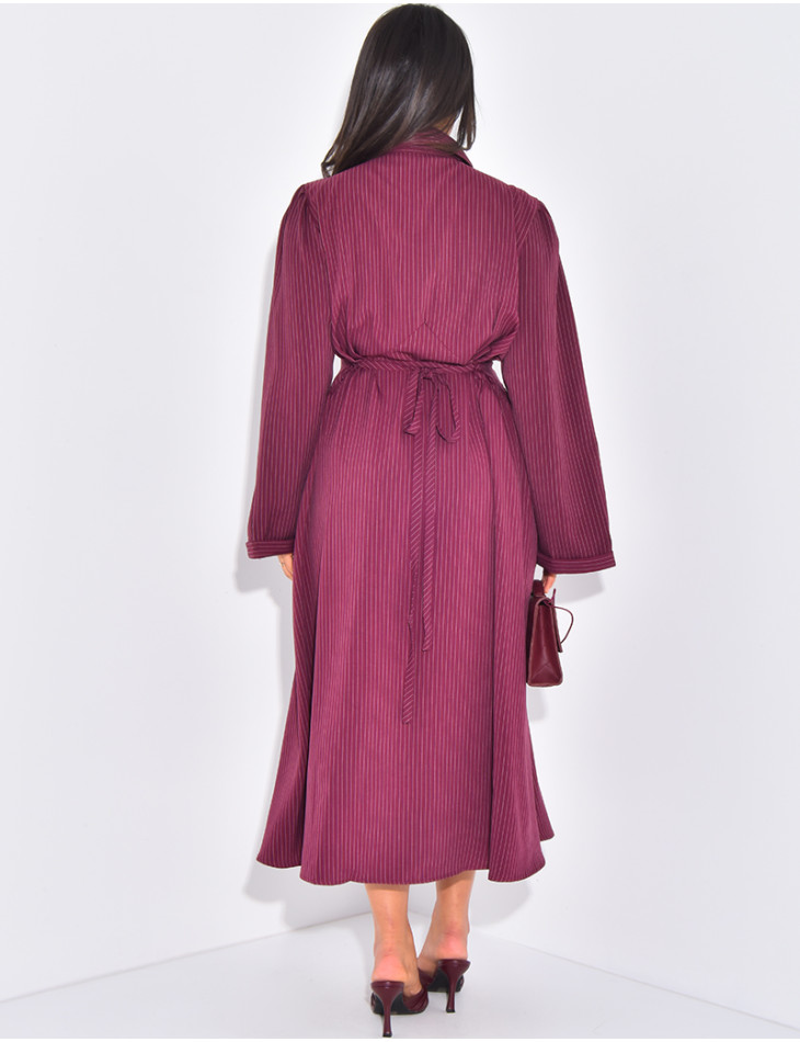 Striped shirt dress to tie in the back