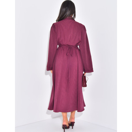 Striped shirt dress to tie in the back