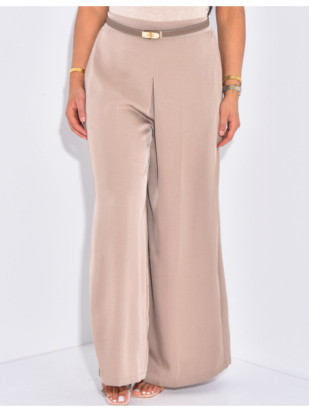 Pantalon fin coupe large