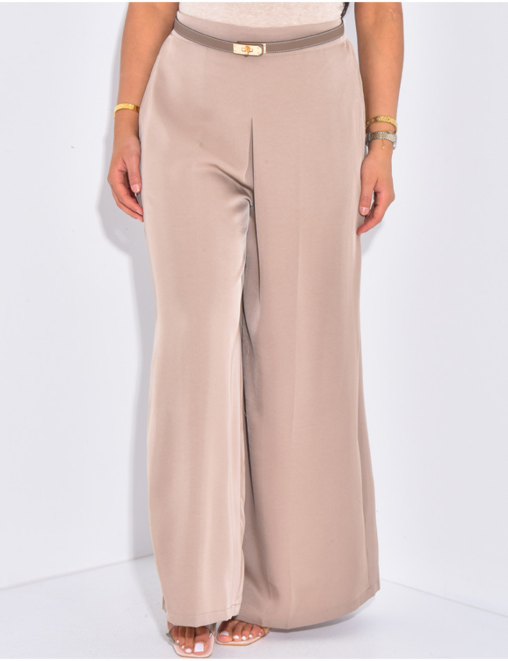 Pantalon fin coupe large