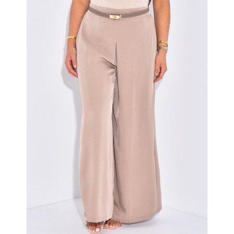 Pantalon fin coupe large