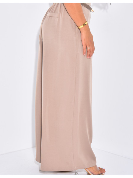 Pantalon fin coupe large