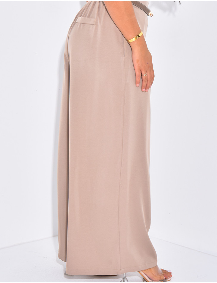 Pantalon fin coupe large