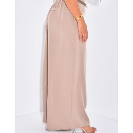Pantalon fin coupe large