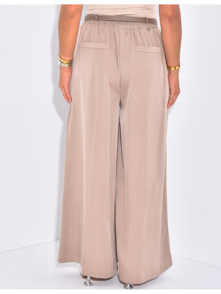 Pantalon fin coupe large
