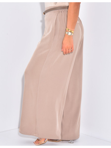 Pantalon fin coupe large