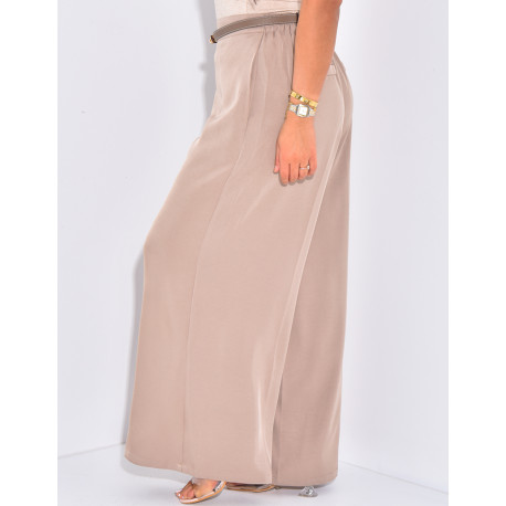 Pantalon fin coupe large