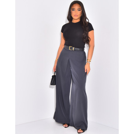 Pantalon fin coupe large