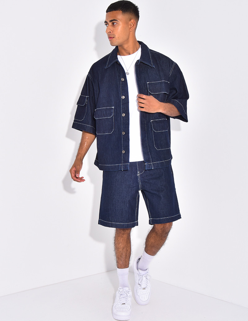 Ensemble en jeans short et...