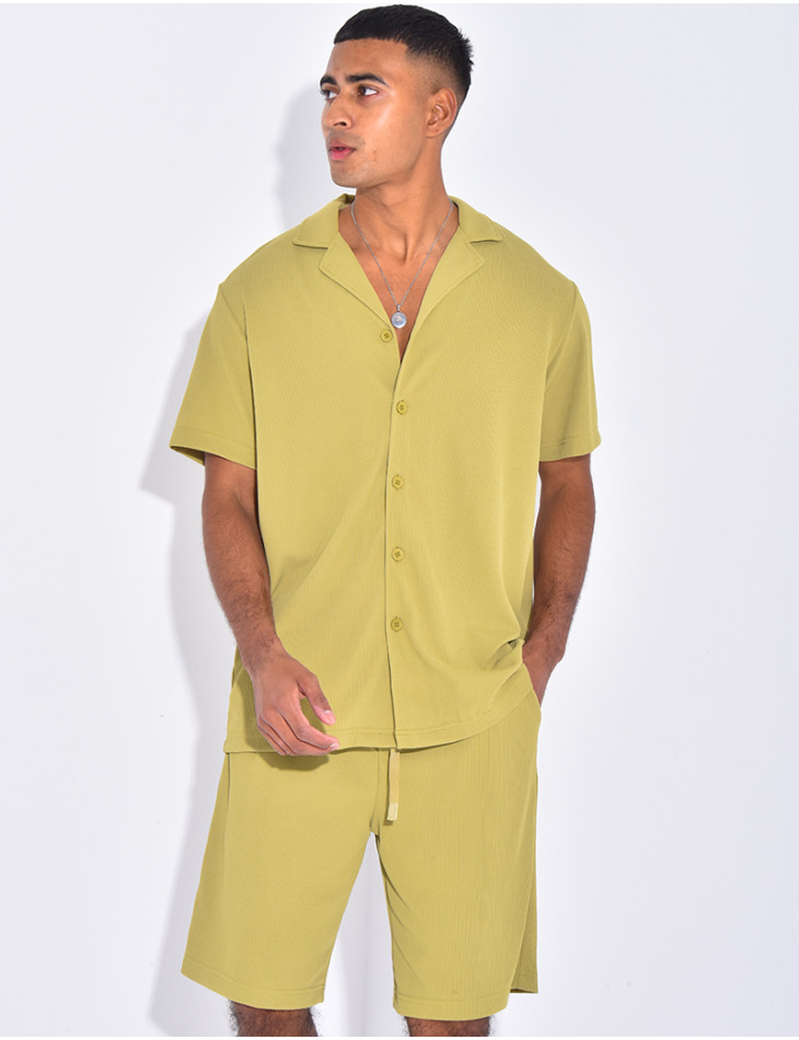 Ensemble plisé pantalon et chemise
