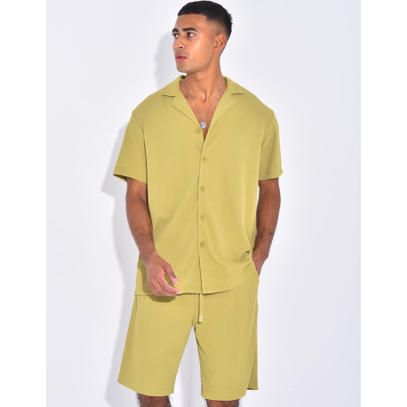 Ensemble plisé pantalon et chemise