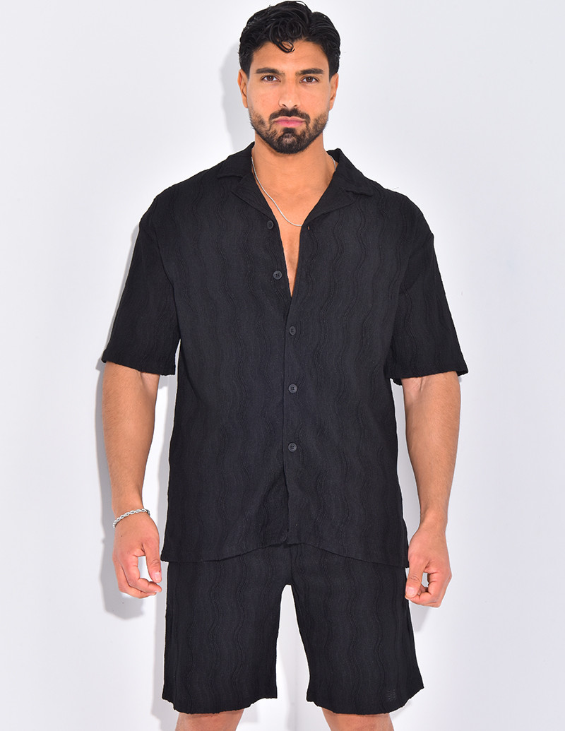 Ensemble short et chemise à...