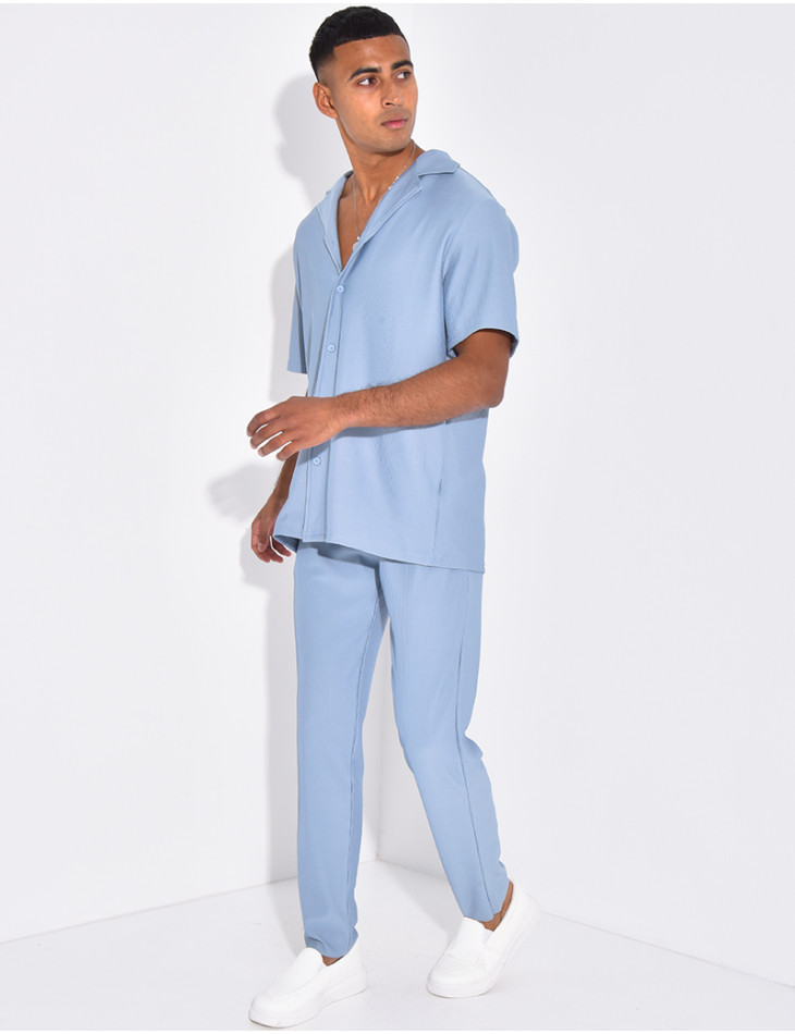Ensemble plissé pantalon et chemise