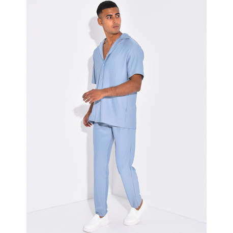 Ensemble plissé pantalon et chemise