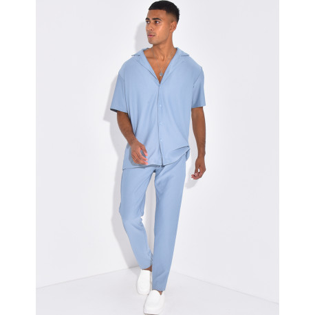 Ensemble plissé pantalon et chemise