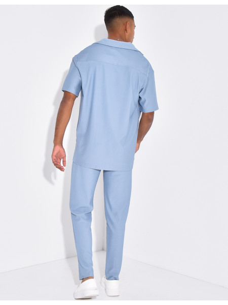 Ensemble plissé pantalon et chemise