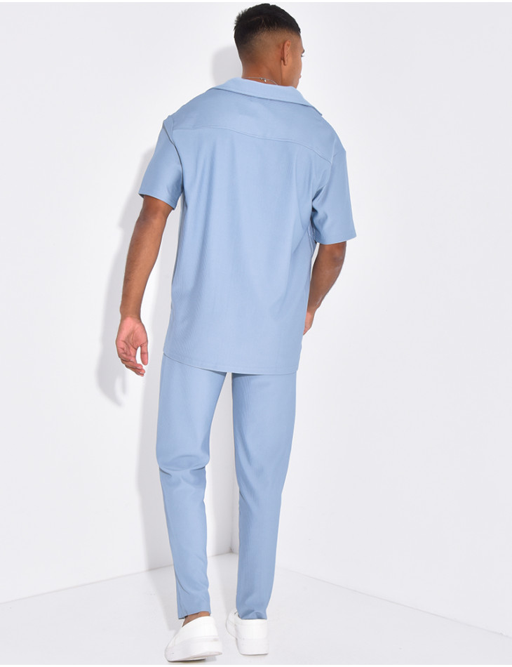 Ensemble plissé pantalon et chemise