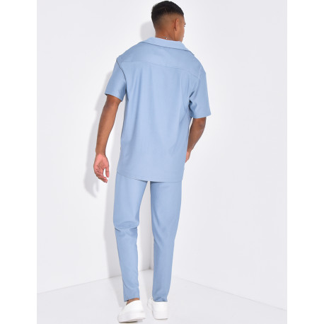 Ensemble plissé pantalon et chemise