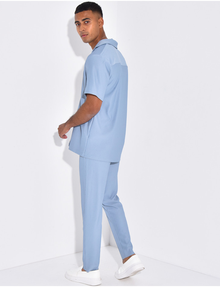 Ensemble plissé pantalon et chemise