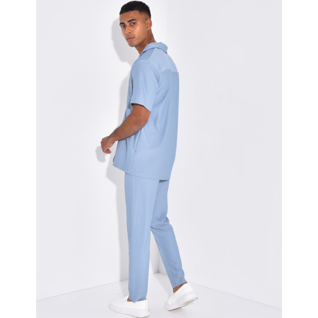 Ensemble plissé pantalon et chemise