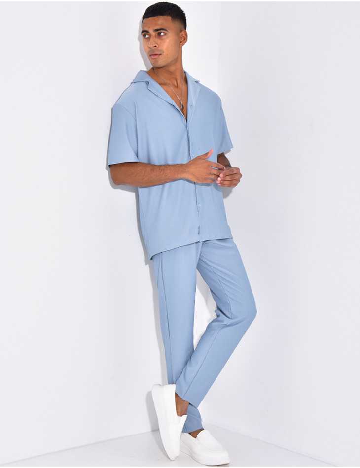 Ensemble plissé pantalon et chemise
