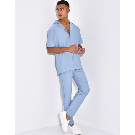 Ensemble plissé pantalon et chemise