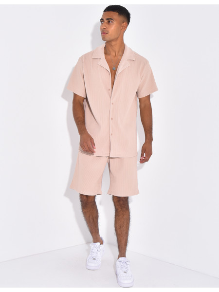 Ensemble plissé short et chemise