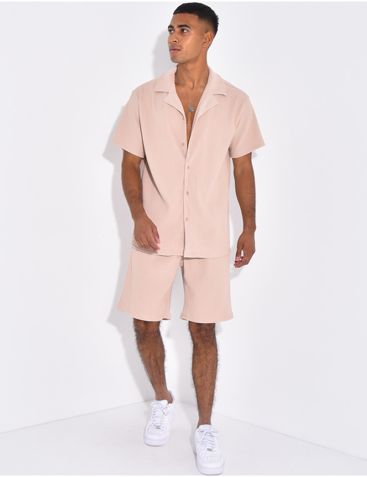 Ensemble plissé short et chemise