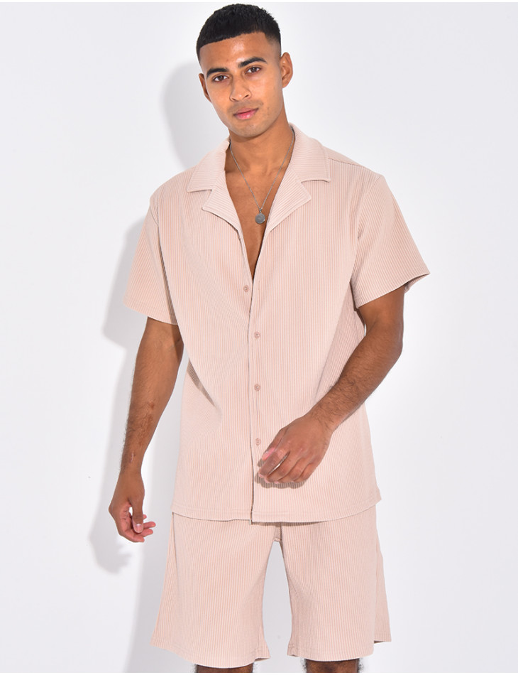 Ensemble plissé short et chemise