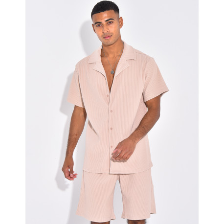 Ensemble plissé short et chemise