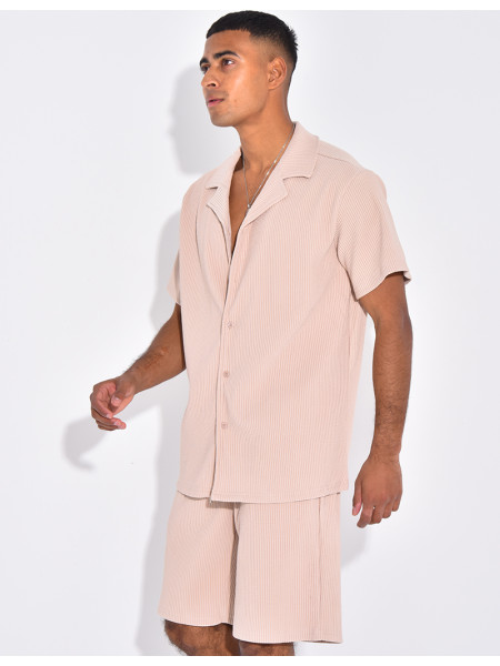 Ensemble plissé short et chemise