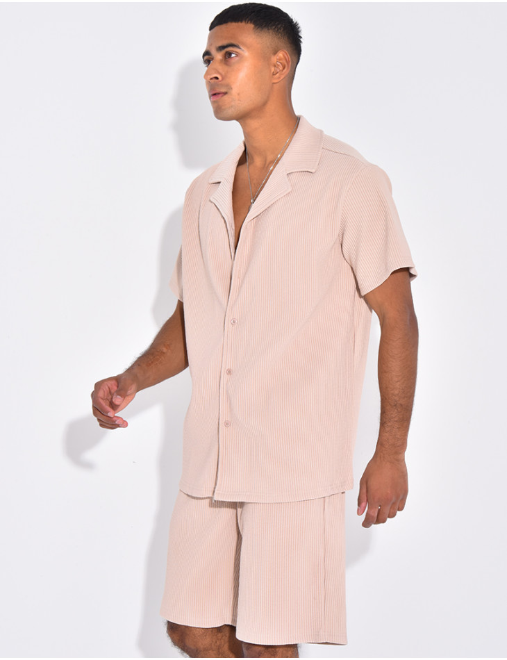 Ensemble plissé short et chemise