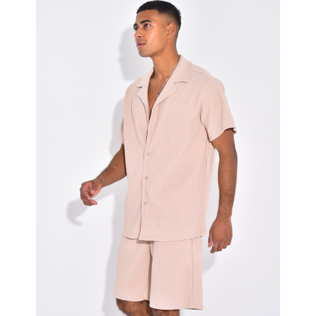 Ensemble plissé short et chemise