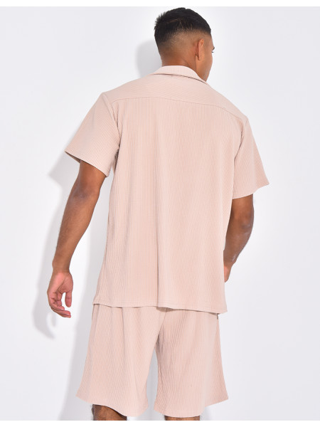 Ensemble plissé short et chemise
