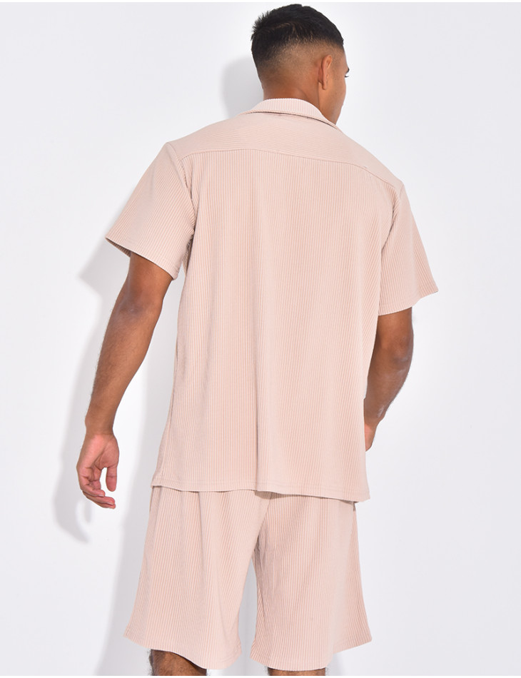 Ensemble plissé short et chemise