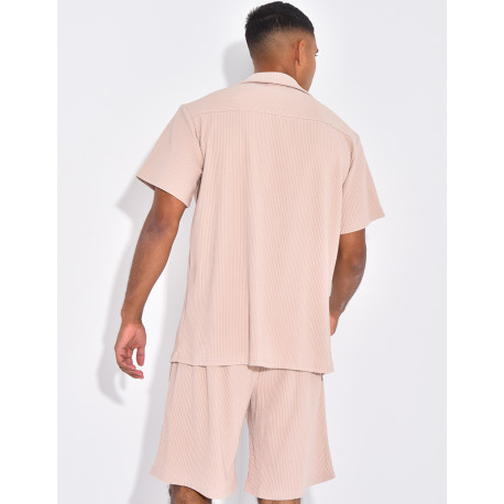 Ensemble plissé short et chemise