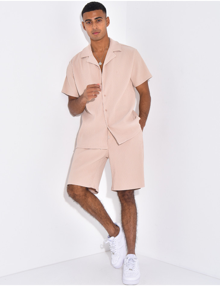 Ensemble plissé short et chemise