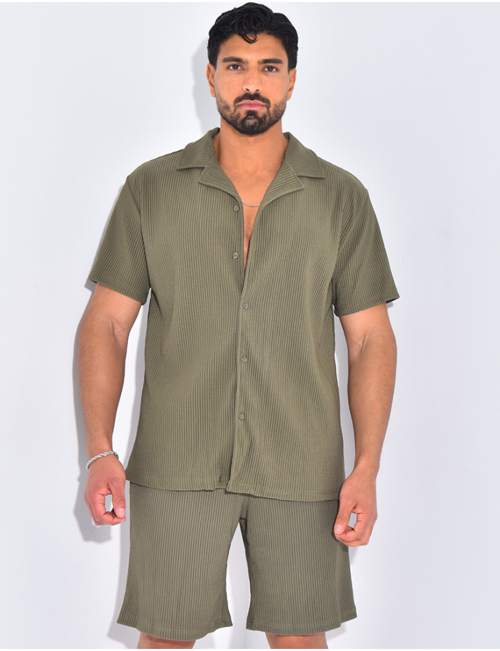 Ensemble plissé short et chemise