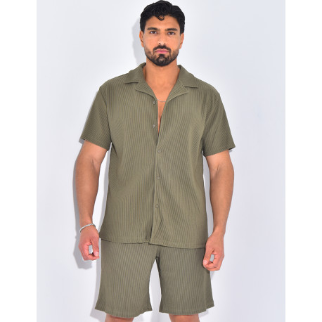 Ensemble plissé short et chemise