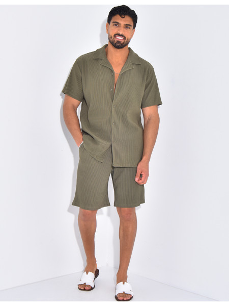 Ensemble plissé short et chemise