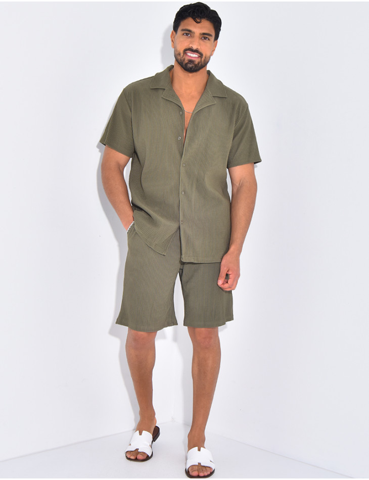 Ensemble plissé short et chemise