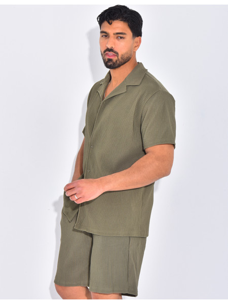 Ensemble plissé short et chemise