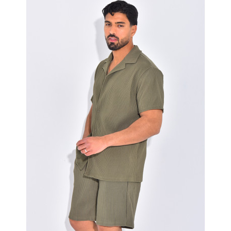 Ensemble plissé short et chemise