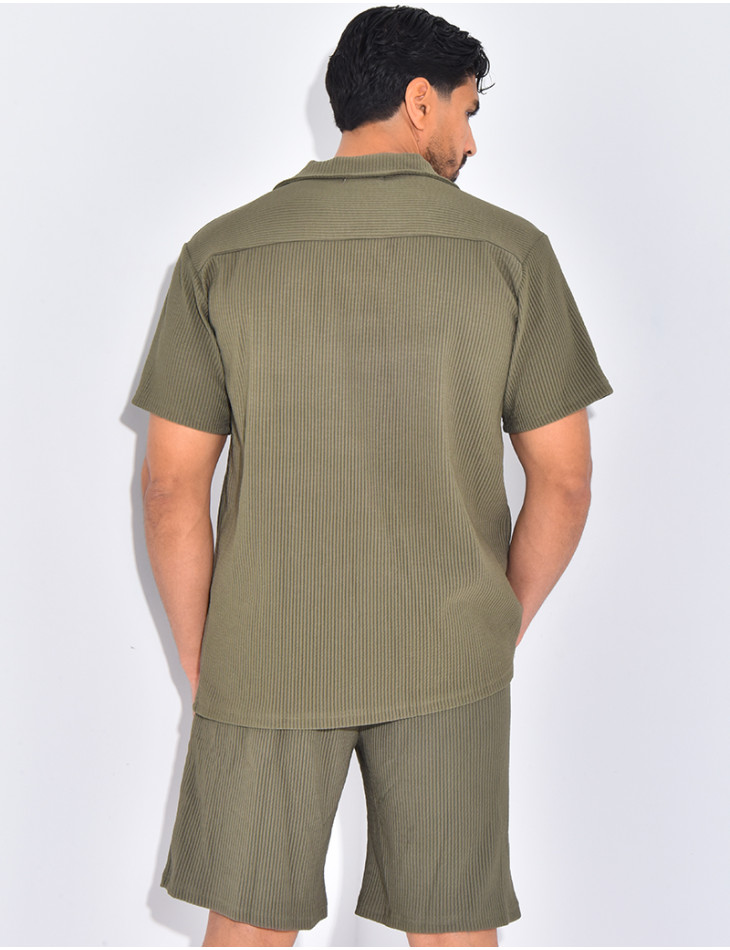Ensemble plissé short et chemise