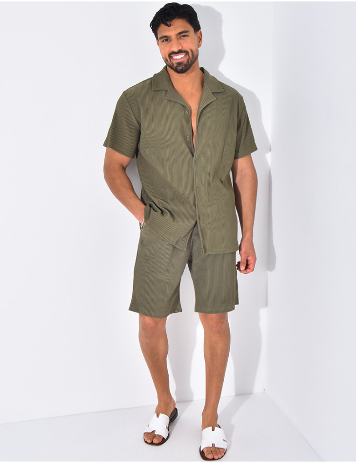 Ensemble plissé short et chemise