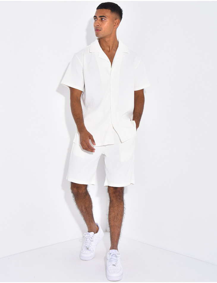 Ensemble plissé short et chemise